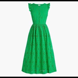 J Crew eyelet dress in Kelly green!